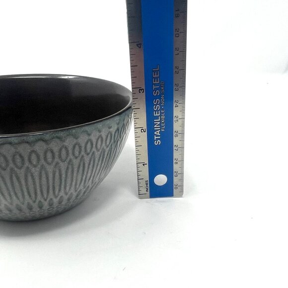 Mikasa Broadway – Gray Aqua/Brown Embossed 6”‎ Soup Cereal Bowl - Picture 7 of 7